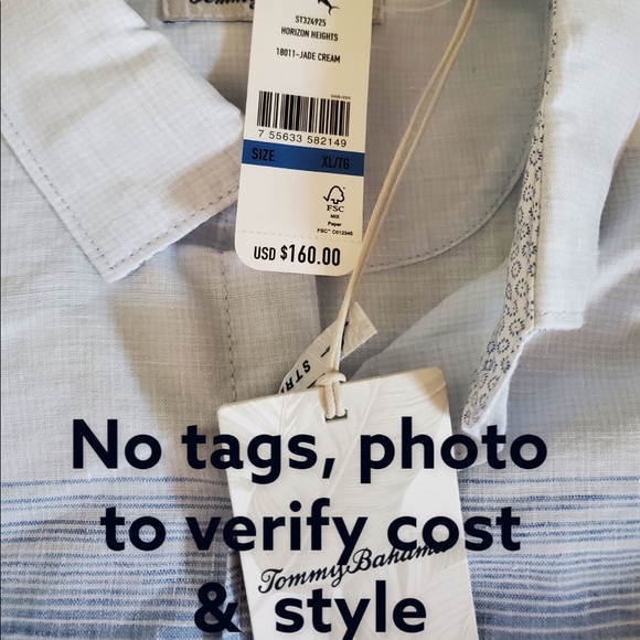 Tommy Bahama Horizon Heights Stretch Sport Shirt Size M - Picture 9 of 10
